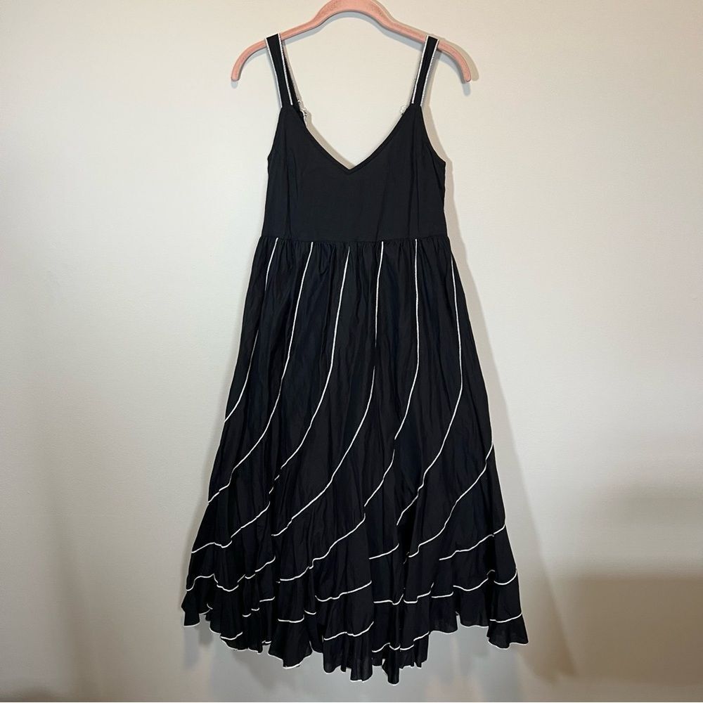 Silver Stream Women’s Black Cotton Midi Dress Small